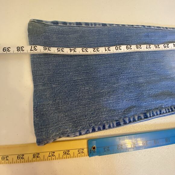 Abercrombie & Fitch A&F Stretch Vintage Flare Jeans Size 10S Light Blue Y2K 90s - Picture 4 of 10